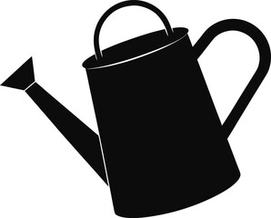 Solid Flat Minimal Watering Can Silhouette