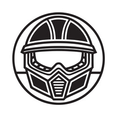 Biker Helmet Icon vector