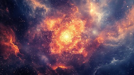 Fototapeta premium Stunning view of a cosmic explosion in space.