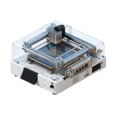  A Realistic Image of the Printer, A High-Performance Device Translating Ideas into Tangible Reality on a white and transparent background.