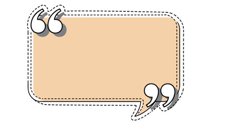 A Quote Text Box with Speech Bubble Design vector art 
