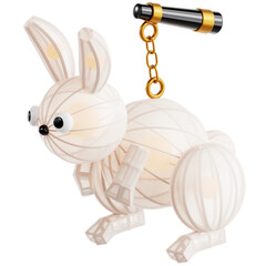 Animal Lantern in Rabbit Shape with Hanging Handle