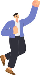 Confident Male Professional Cheering Up