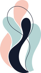 Abstract Pastel Organic Shapes Design