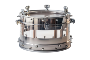 Metal drum container transparent background