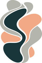 Abstract Organic Shapes: Modern Pastel Design