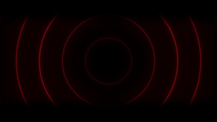Abstract neon circle radio waves looping or Radio wave signal, radar, and searching visualization. Neon glowing audio waveform, radial music, and sound waves. 4k - Powered by Adobe