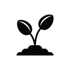 A black and white image of a plant