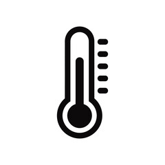 A black thermometer with a white background