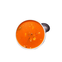 a bowl of red caviar