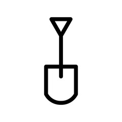 shovel line icon