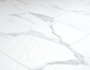 White marble-look floor tiles