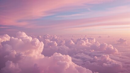 Exquisite celestial sky panorama showcasing bright, airy cloud formations