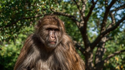 Obraz premium Gelada baboon in a protected animal reserve