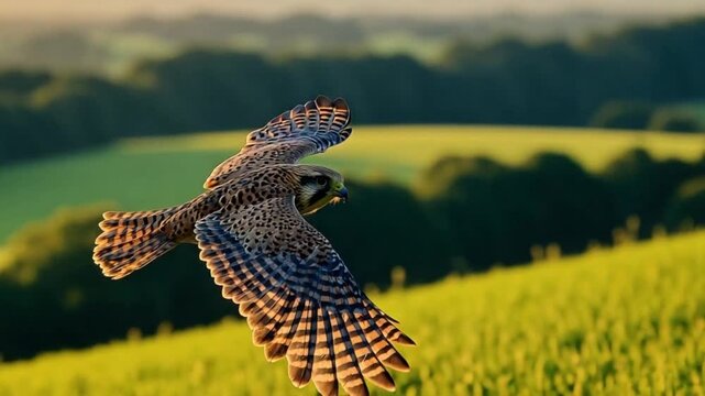 kestrel over chiltern hills fields video