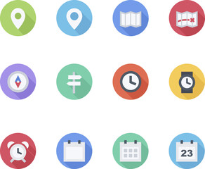 flat icons for web and mobile applications