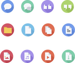 flat icons for web and mobile applications