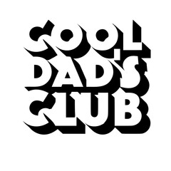 Vector illustration of cool dads club lettering 