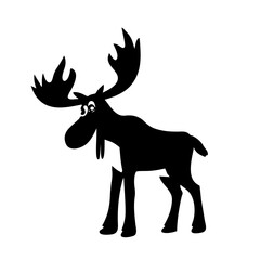 deer silhouette vector illustration