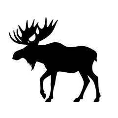 deer silhouette vector illustration