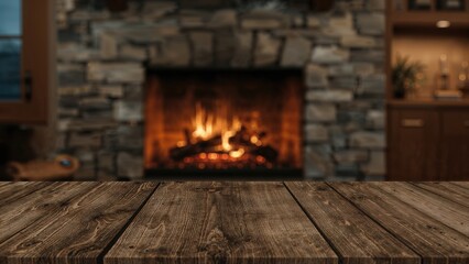 Close-up of a barricade beside a fireplace with smoldering logs