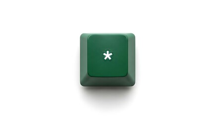 Green asterisk keycap on white background