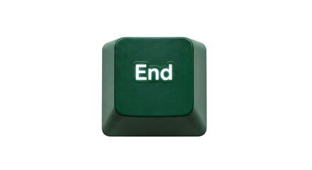 Close-up of an End Key, signifying finality and completion