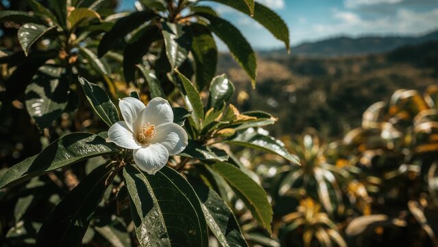 Flowering of the rare Pachira aquatica fruit