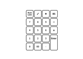 シンプルなテンキーのイラスト素材