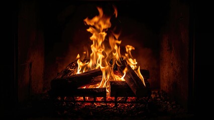 Cozy Fireplace Ember Glow