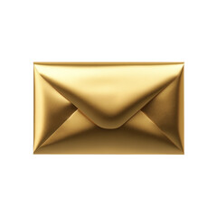 Elegant golden envelope with luxurious texture on black background