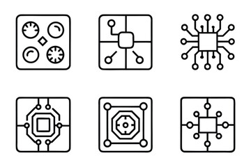 Minimalist Dog Illustration Clean Design with Simple Shapes and Bold Colors