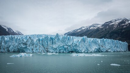 An ice formation that persists over long timescales, formed by the continual accumulation and compression of snow, is called a glacier.