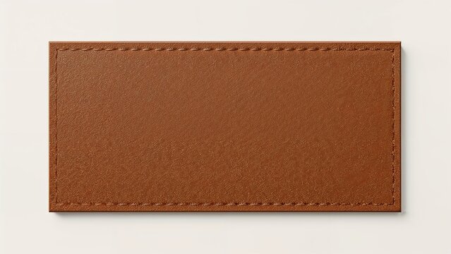 Empty leather tag for notes