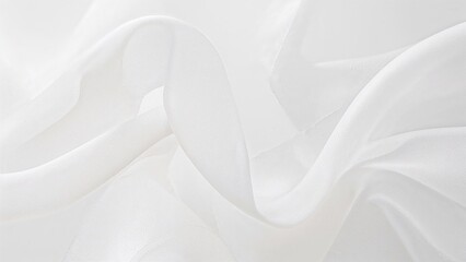 Refined white veil composition showcasing light tulle layers and soft cascading style.