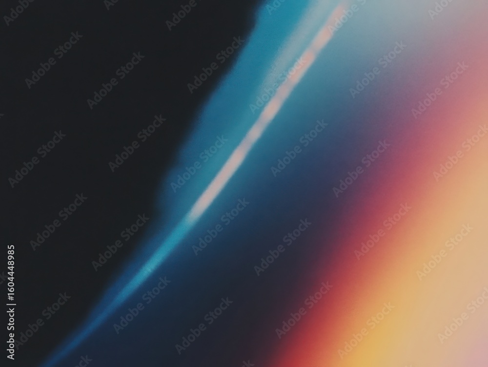 Poster abstract background with a blue light ray across dark and gradient color transition. modern art styl
