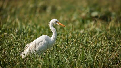 Fototapeta premium Heron Hunting for a Meal