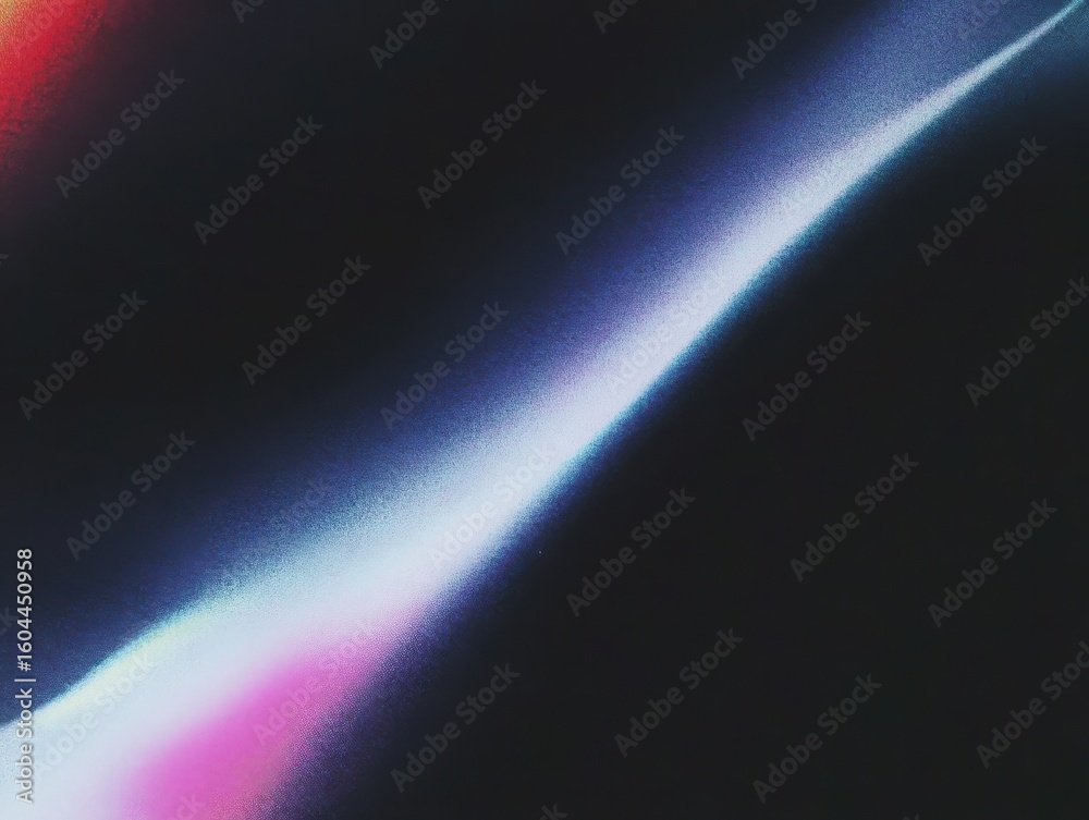 Poster abstract light trails with visible grain texture creating a dynamic and ethereal vision for modern a