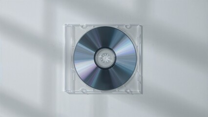 Media disk resting beside its guarding container