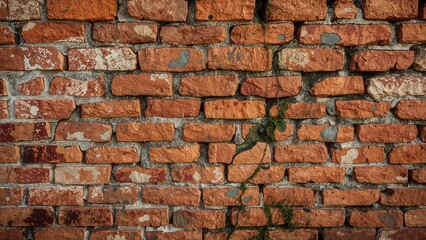 Fototapeta premium Scenic backdrop featuring a weathered brick wall.