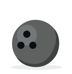 Obraz premium bowling ball. Vector illustration of one black bowling ball 