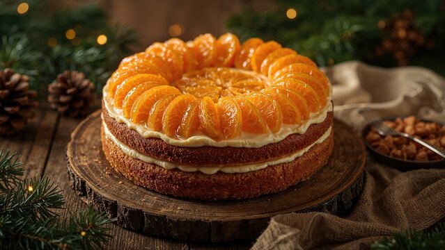 Delicious citrus-flavored cake topped with sweet orange zest perfect for holiday celebrations