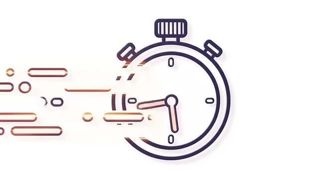 Stopwatch with Time Passing Icon