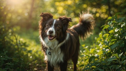 Fototapeta premium Charming Border Collie in a Scenic Nature Setting
