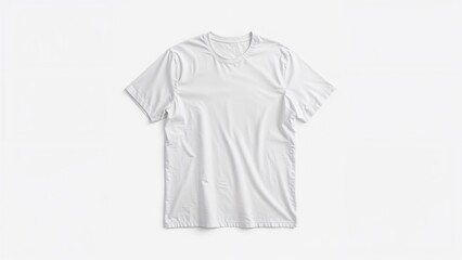 Plain tee mockup from the front, isolated on white, suitable for print presentation