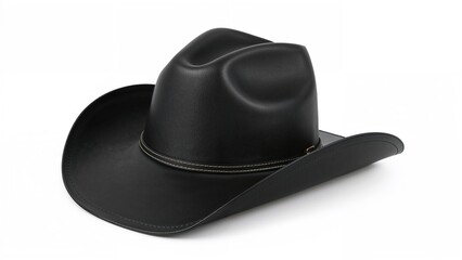 Silhouette of a dark cowboy hat against a plain backdrop