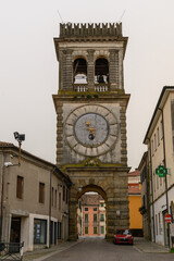 Torre Civica di Porta Vecchia – 17th Century Clock Tower in Este, Veneto, Italy