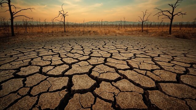 Conceptual Illustration of Soil Cracking Due to Climate Change