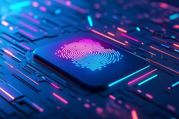Futuristic fingerprint authentication system on a computer chip for secure data access