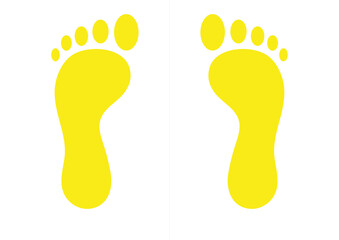 footprint icon on white background. vector illustration. flat style.